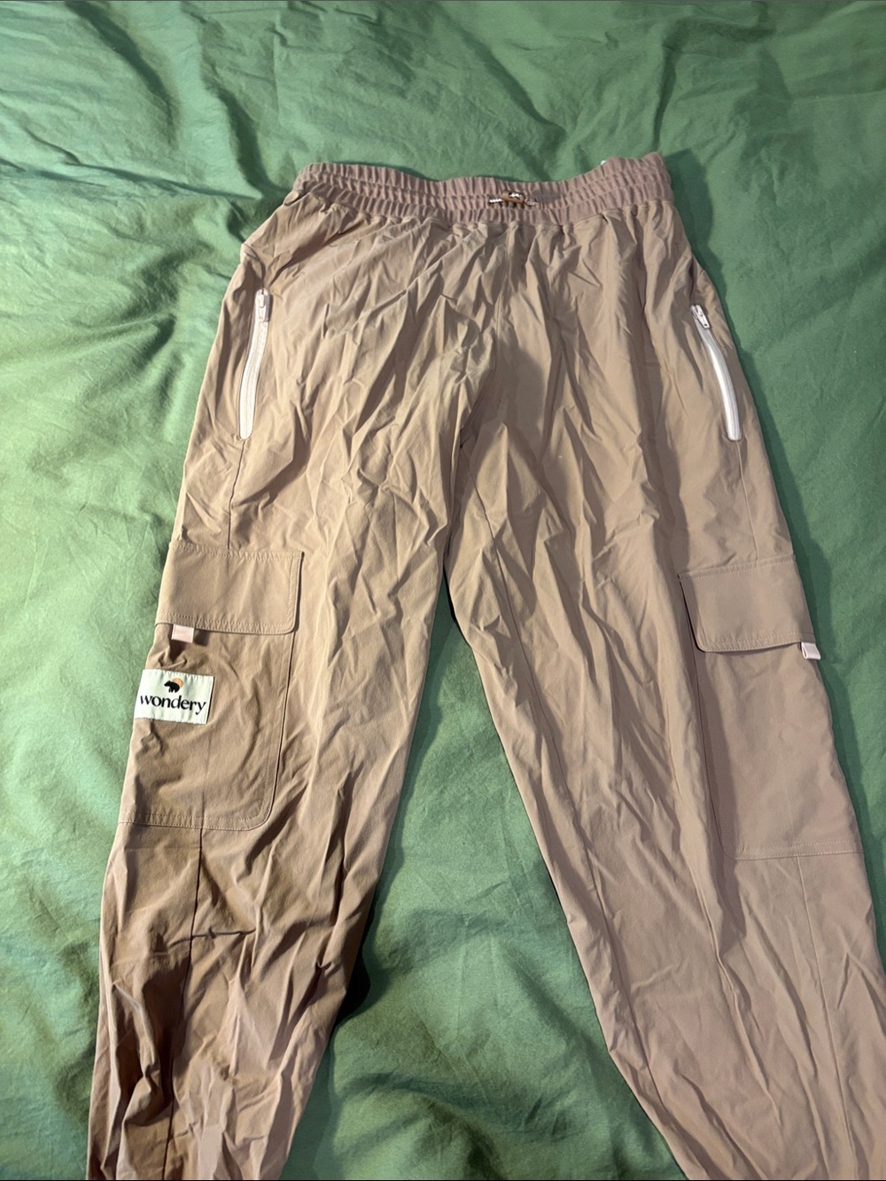 Wonderly Tan Cargo Track Pants for Men